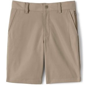 LandsEnd Boys Active Chino Uniform Shorts Khaki Bundle Size 16